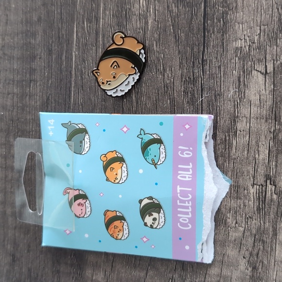 Sushi pets Enamel Pin New mystery Shiba Inu Dog orange kawaii - Picture 2 of 3